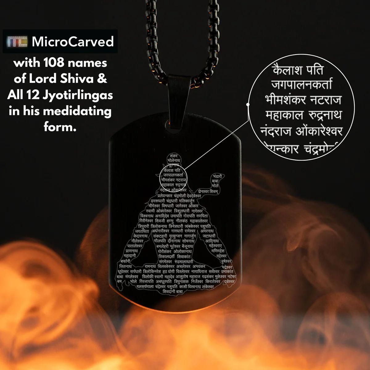 Mahadev Lord Shiva Pendant with 12 Jyotirlinga